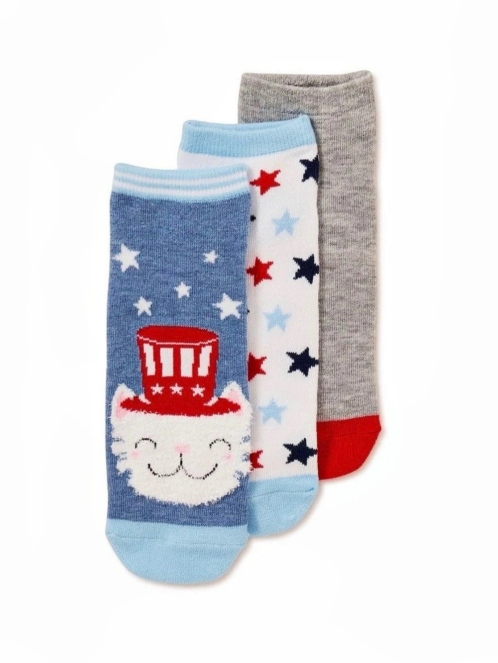 Celebrate Baby Patriotic 3-Pair Crew Socks 0-6M NWT